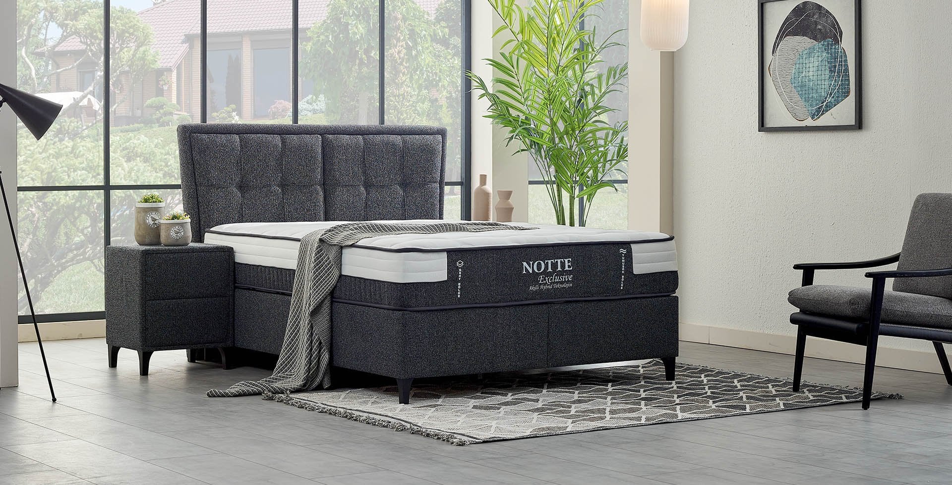 Er. Notte Boxspringbett mit Bettkasten