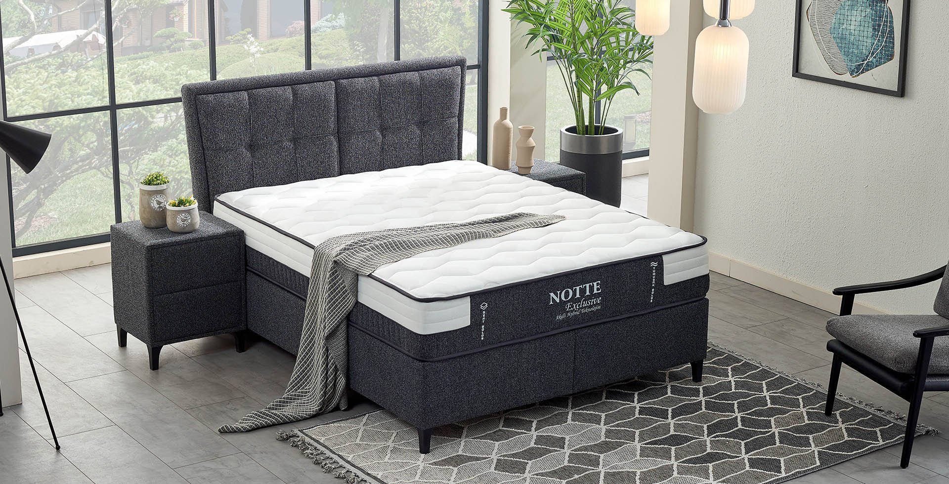 Er. Notte Boxspringbett mit Bettkasten