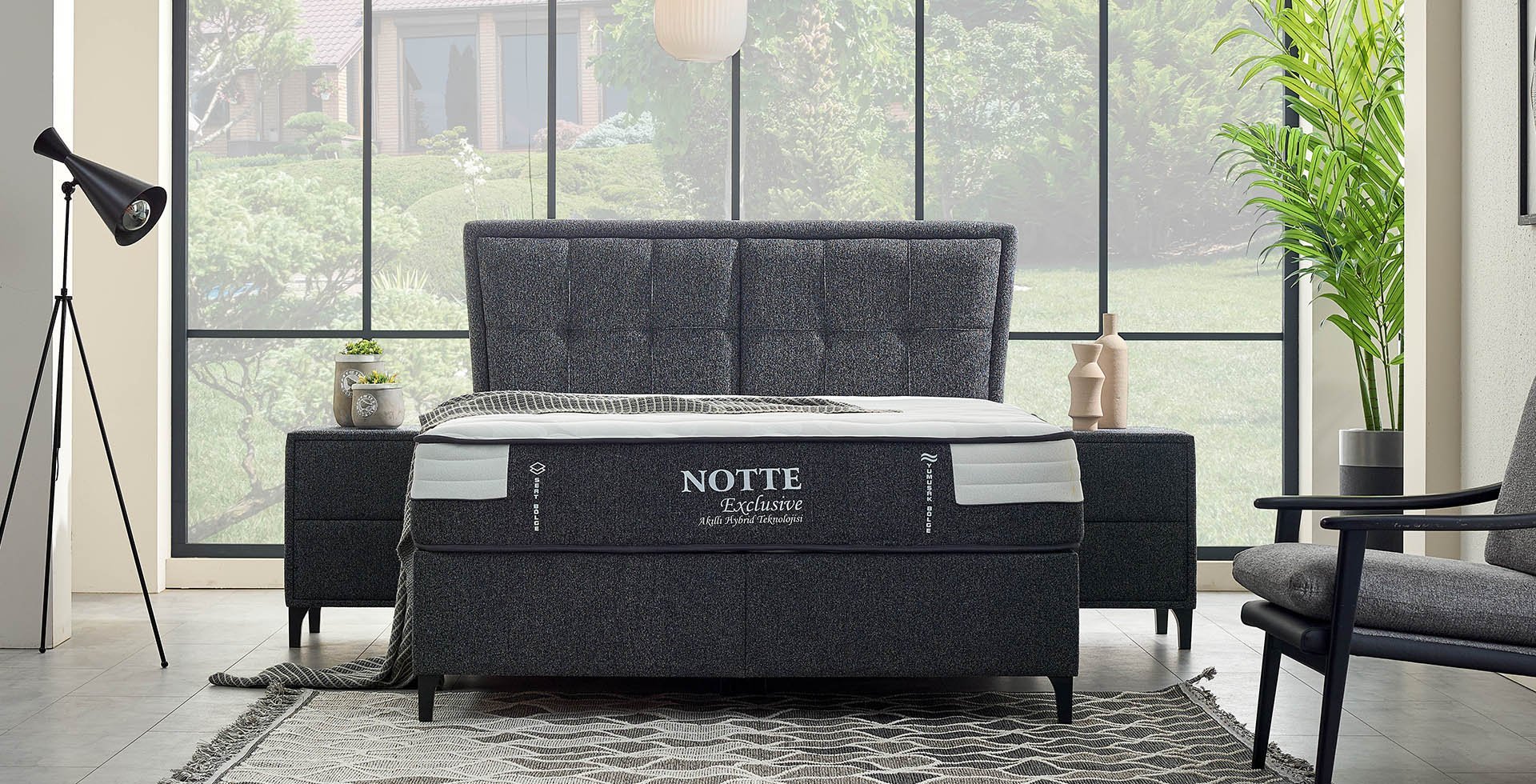 Er. Notte Boxspringbett mit Bettkasten