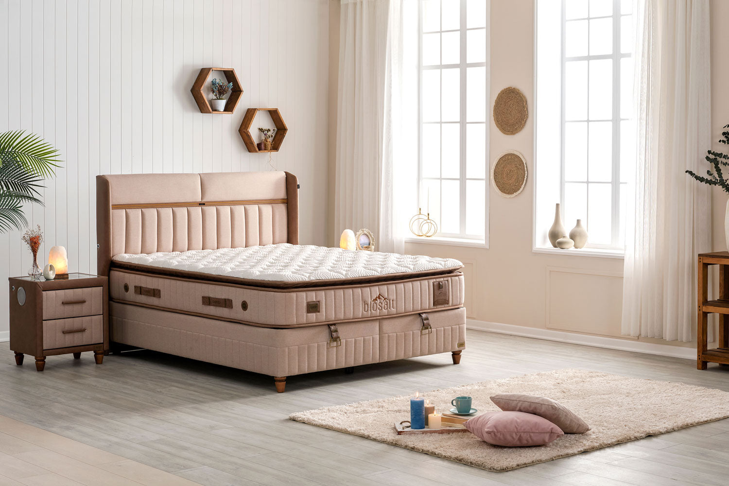 Bambi Biosalt Boxspringbett mit Bettkasten