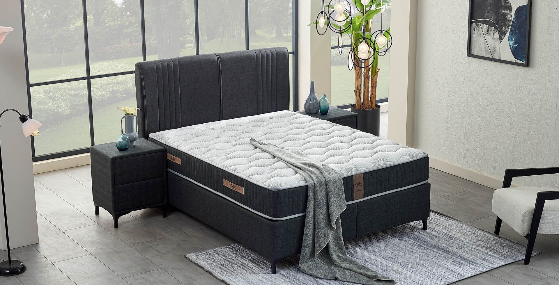 Er. Valen Boxspringbett mit Bettkasten